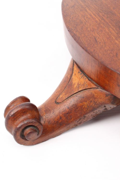 ANTIQUE WILLIAM IV SPECIMEN WOOD TOP LAMP TABLE - ADDITIONAL PHOTO 5