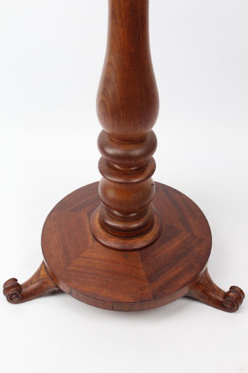 ANTIQUE WILLIAM IV SPECIMEN WOOD TOP LAMP TABLE - ADDITIONAL PHOTO 6