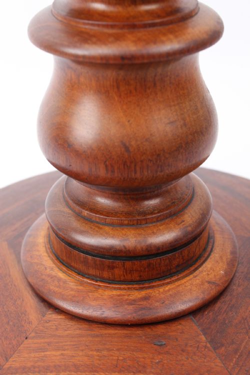 ANTIQUE WILLIAM IV SPECIMEN WOOD TOP LAMP TABLE - ADDITIONAL PHOTO 7