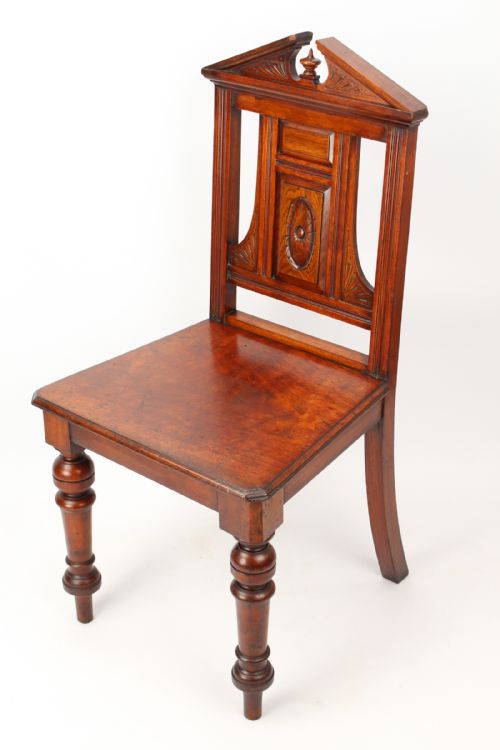 VICTORIAN WALNUT HALL CHAIR - ADDITIONAL PHOTO 1
