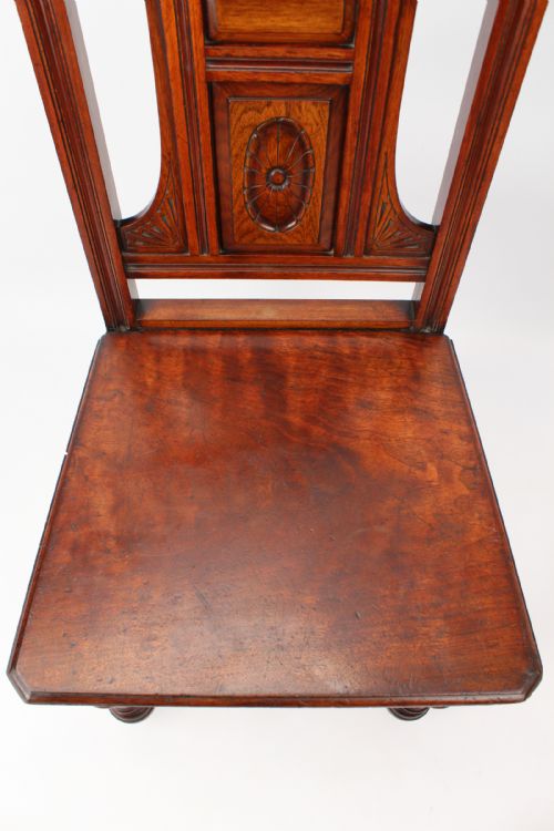VICTORIAN WALNUT HALL CHAIR - ADDITIONAL PHOTO 4