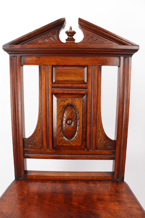 VICTORIAN WALNUT HALL CHAIR - ADDITIONAL PHOTO 6