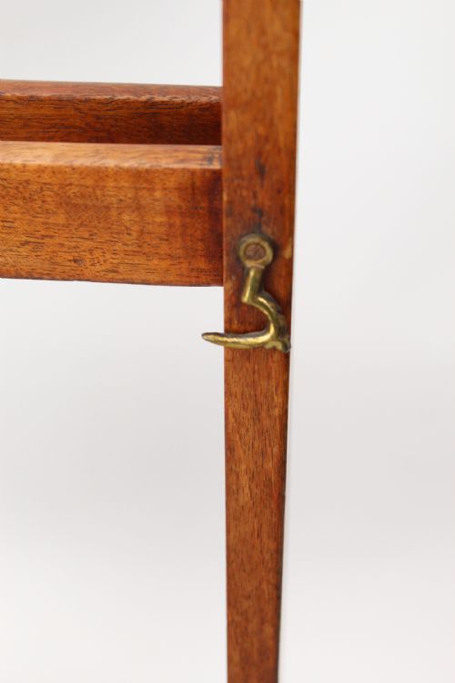 VICTORIAN MAHOGANY FOLDING CHEVAL TOWEL RAIL - ADDITIONAL PHOTO 7