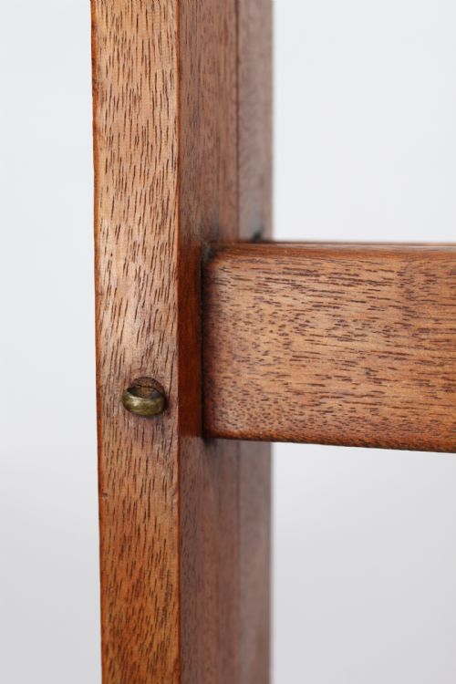 VICTORIAN MAHOGANY FOLDING CHEVAL TOWEL RAIL - ADDITIONAL PHOTO 9