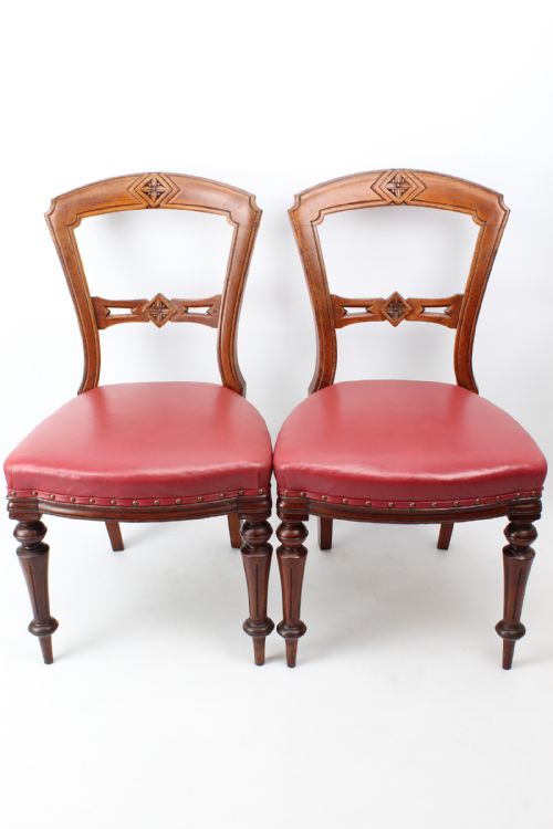 Pair Victorian Mahogany Chairs from York Minster