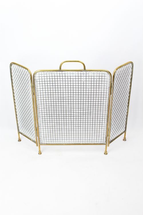 VICTORIAN FOLDING BRASS FIRE GUARD