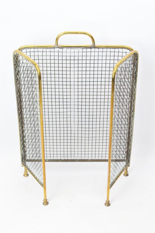 VICTORIAN FOLDING BRASS FIRE GUARD - ADDITIONAL PHOTO 1
