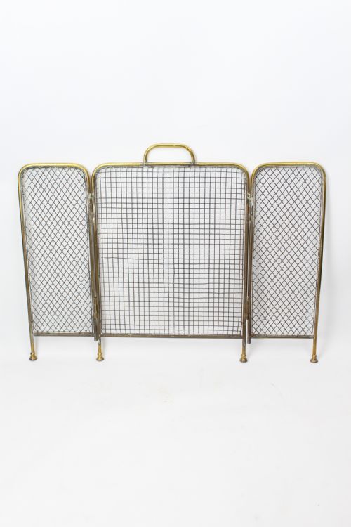VICTORIAN FOLDING BRASS FIRE GUARD - ADDITIONAL PHOTO 2