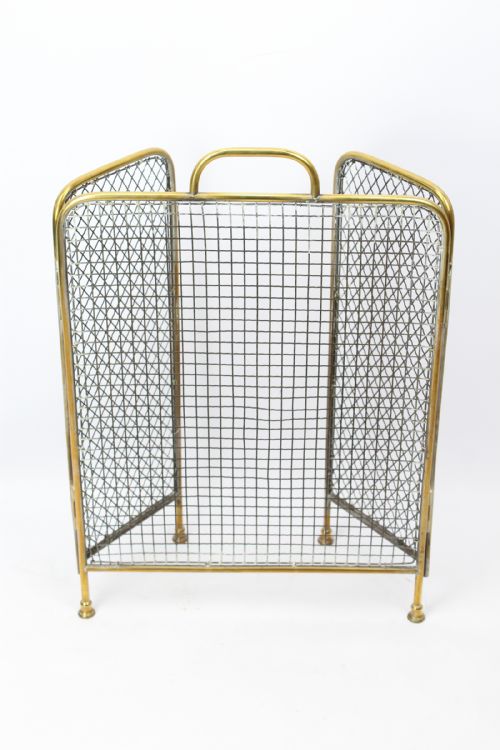 VICTORIAN FOLDING BRASS FIRE GUARD - ADDITIONAL PHOTO 3
