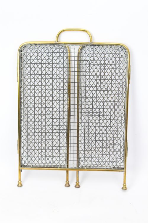 VICTORIAN FOLDING BRASS FIRE GUARD - ADDITIONAL PHOTO 5