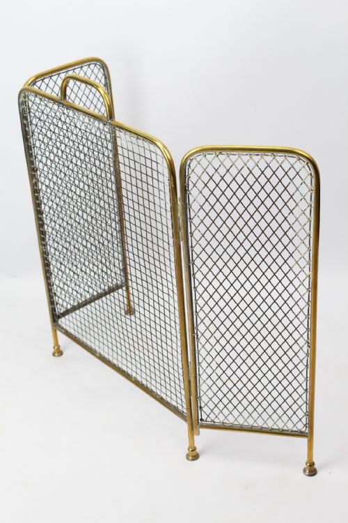 VICTORIAN FOLDING BRASS FIRE GUARD - ADDITIONAL PHOTO 6