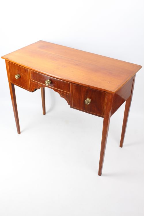 ANTIQUE GEORGIAN INLAID MAHOGANY DESK - ADDITIONAL PHOTO 1