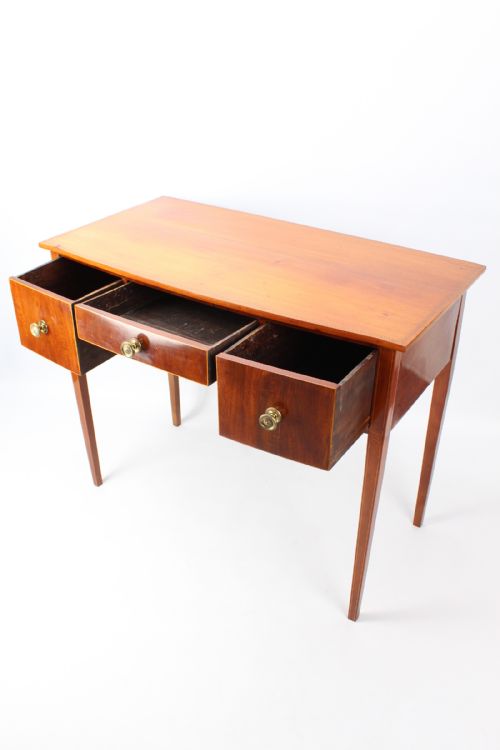 ANTIQUE GEORGIAN INLAID MAHOGANY DESK - ADDITIONAL PHOTO 2