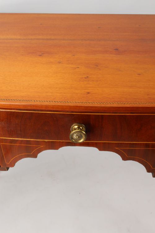 ANTIQUE GEORGIAN INLAID MAHOGANY DESK - ADDITIONAL PHOTO 5