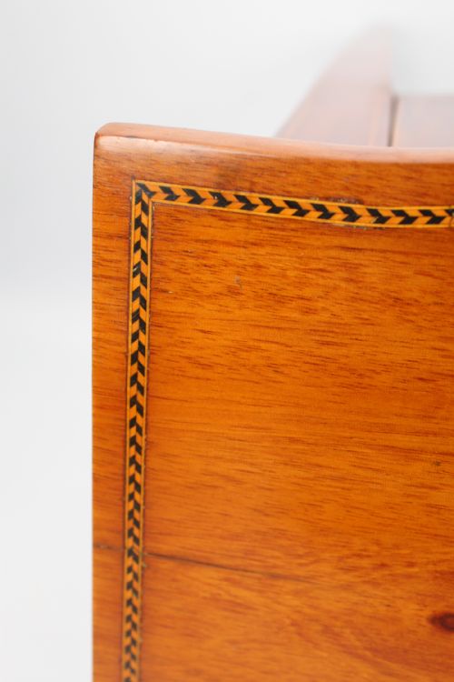 ANTIQUE GEORGIAN INLAID MAHOGANY DESK - ADDITIONAL PHOTO 9