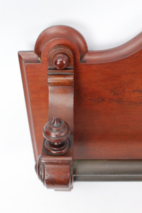 VICTORIAN MAHOGANY HANGING DOUBLE TOWEL RAIL - ADDITIONAL PHOTO 3