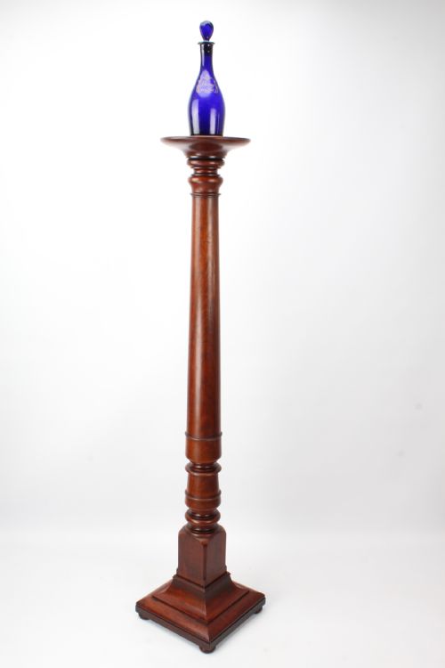TALL VICTORIAN MAHOGANY TORCHERE - ADDITIONAL PHOTO 2