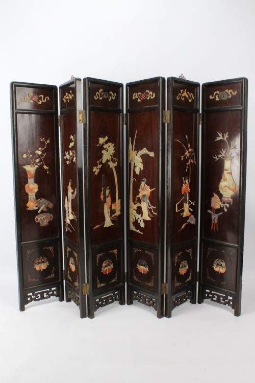 ANTIQUE CHINESE FOLDING FIRE SCREEN
