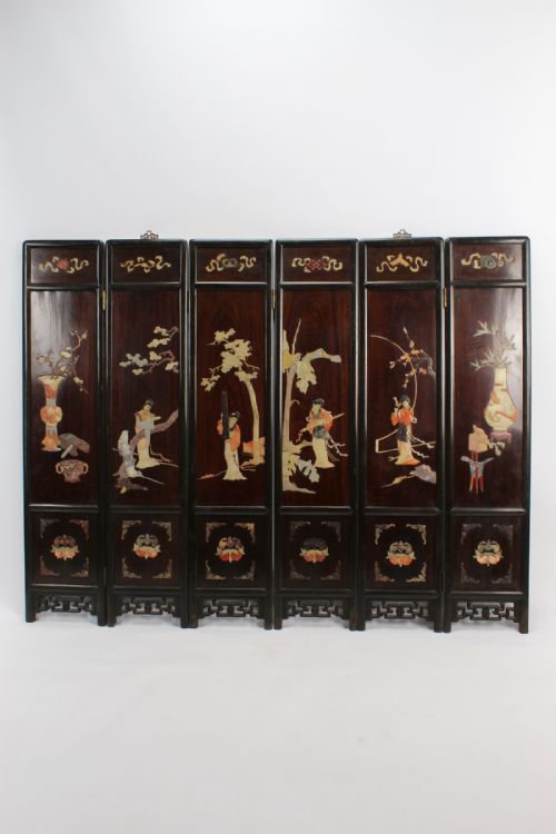 ANTIQUE CHINESE FOLDING FIRE SCREEN - ADDITIONAL PHOTO 1