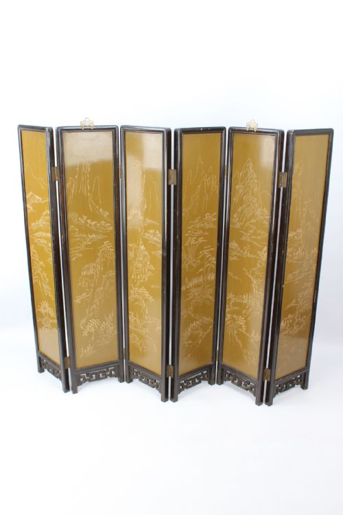 ANTIQUE CHINESE FOLDING FIRE SCREEN - ADDITIONAL PHOTO 2