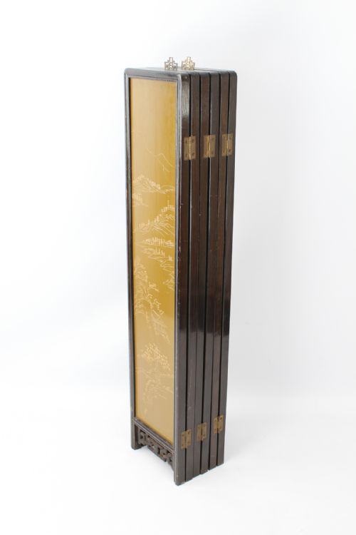 ANTIQUE CHINESE FOLDING FIRE SCREEN - ADDITIONAL PHOTO 3