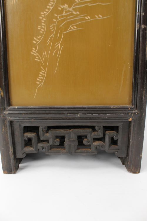 ANTIQUE CHINESE FOLDING FIRE SCREEN - ADDITIONAL PHOTO 6
