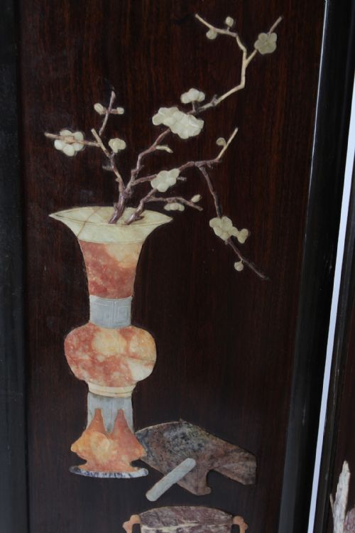 ANTIQUE CHINESE FOLDING FIRE SCREEN - ADDITIONAL PHOTO 7