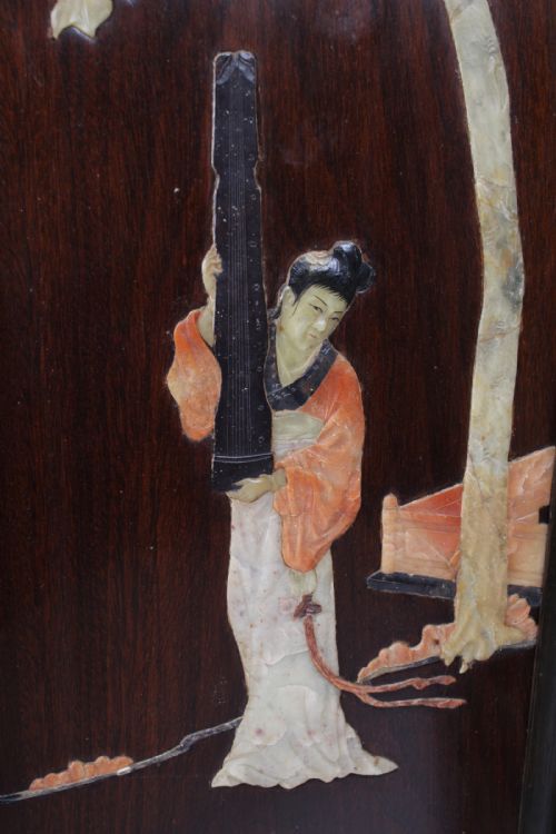 ANTIQUE CHINESE FOLDING FIRE SCREEN - ADDITIONAL PHOTO 8