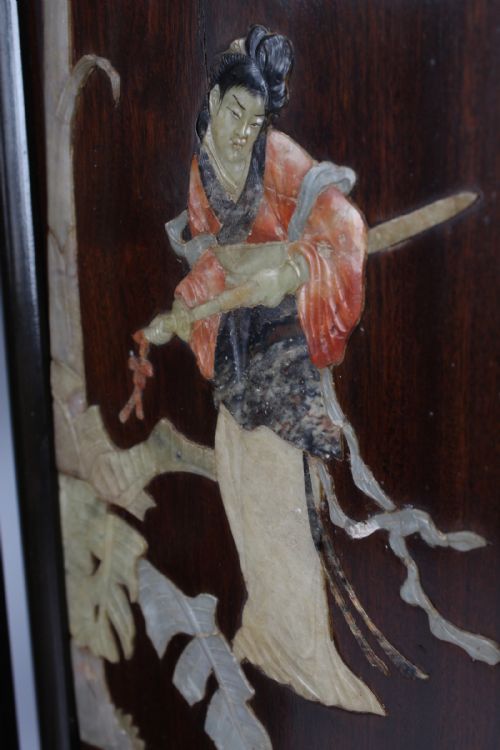 ANTIQUE CHINESE FOLDING FIRE SCREEN - ADDITIONAL PHOTO 9