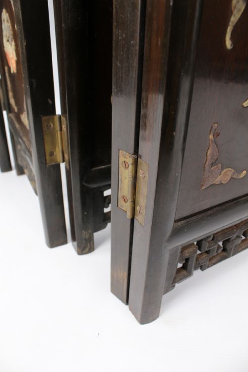 ANTIQUE CHINESE FOLDING FIRE SCREEN - ADDITIONAL PHOTO 12