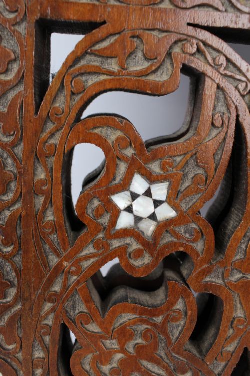 MOTHER OF PEARL INLAID VICTORIAN ARTS CRAFTS MAGAZINE STAND - ADDITIONAL PHOTO 9