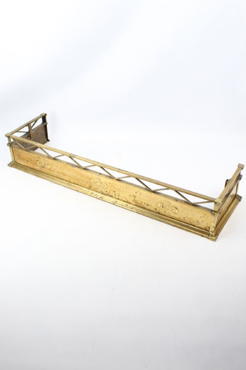LARGE VICTORIAN BRASS ARTS CRAFTS FIRE FENDER 4FT3 - ADDITIONAL PHOTO 1