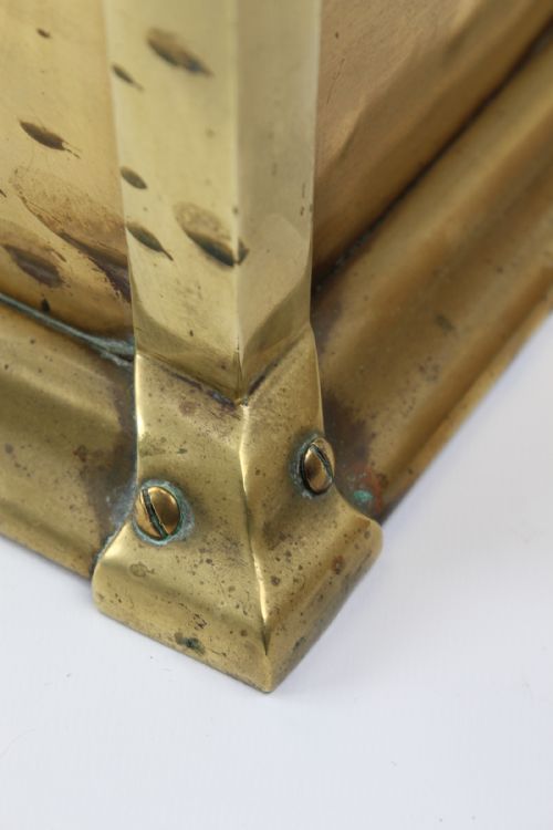 LARGE VICTORIAN BRASS ARTS CRAFTS FIRE FENDER 4FT3 - ADDITIONAL PHOTO 6