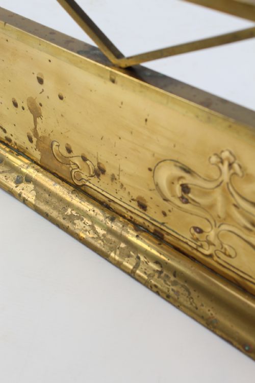 LARGE VICTORIAN BRASS ARTS CRAFTS FIRE FENDER 4FT3 - ADDITIONAL PHOTO 7