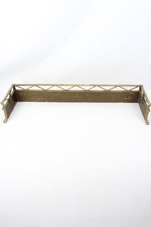 LARGE VICTORIAN BRASS ARTS CRAFTS FIRE FENDER 4FT3 - ADDITIONAL PHOTO 10