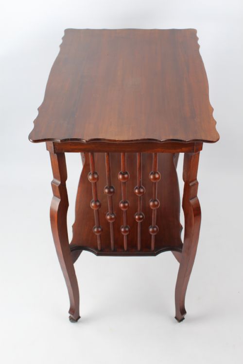 SMALL VICTORIAN ARTS CRAFTS WALNUT SIDE TABLE - ADDITIONAL PHOTO 2