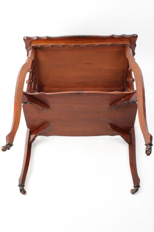 SMALL VICTORIAN ARTS CRAFTS WALNUT SIDE TABLE - ADDITIONAL PHOTO 5