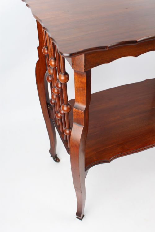 SMALL VICTORIAN ARTS CRAFTS WALNUT SIDE TABLE - ADDITIONAL PHOTO 8