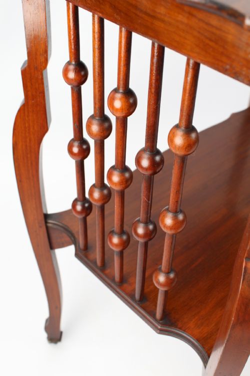 SMALL VICTORIAN ARTS CRAFTS WALNUT SIDE TABLE - ADDITIONAL PHOTO 9