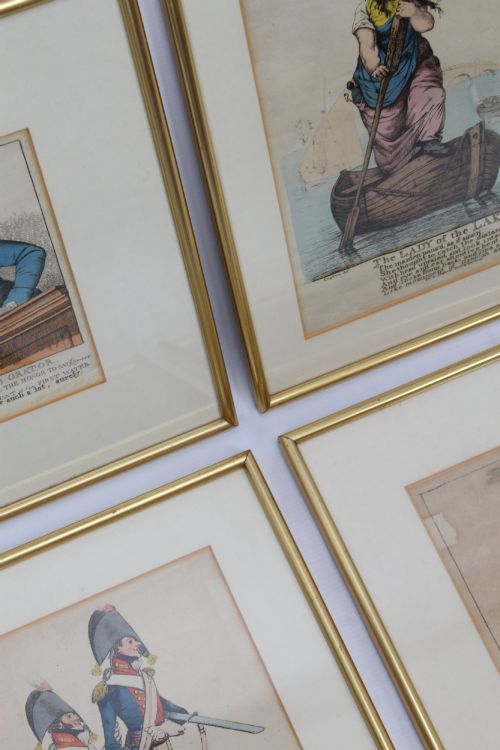 fig 2. Set 4 Antique Georgian Etchings by Robert Dighton Prints