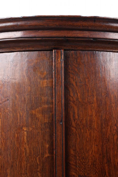 GEORGIAN OAK BOW FRONT CORNER CUPBOARD - ADDITIONAL PHOTO 8