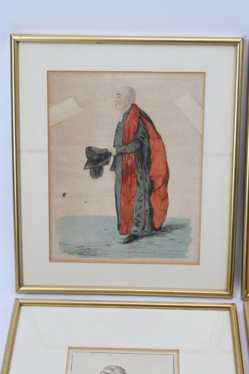 fig 4. Set 9 Antique Georgian Etchings by Robert Dighton