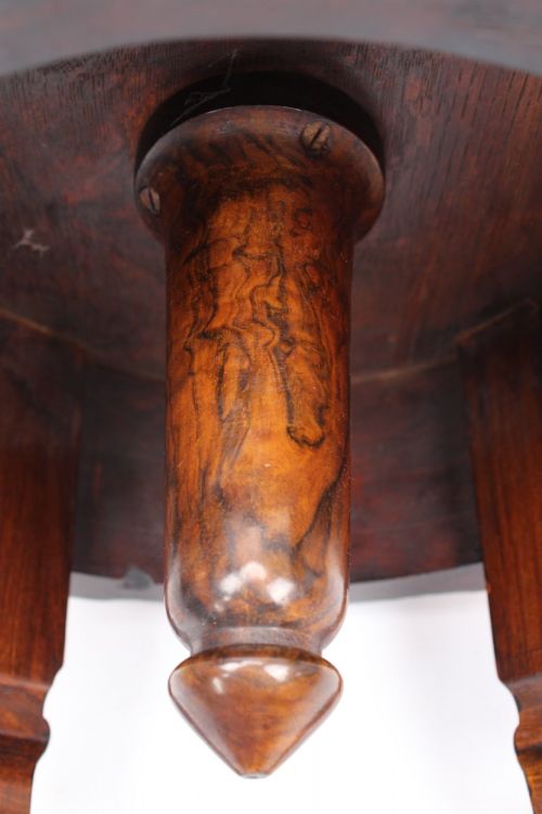 VICTORIAN ARTS CRAFTS ROSEWOOD RISE FALL PIANO STOOL - ADDITIONAL PHOTO 8