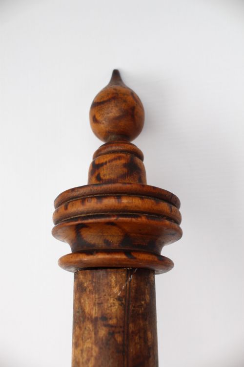 LARGE ANTIQUE VICTORIAN BAMBOO CURTAIN POLE 7FT - ADDITIONAL PHOTO 3
