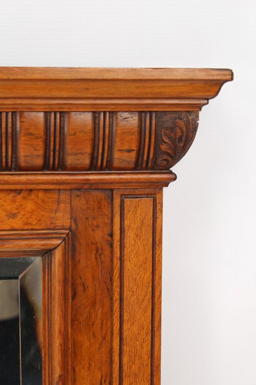 VICTORIAN OAK OVERMANTLE MIRROR - ADDITIONAL PHOTO 3