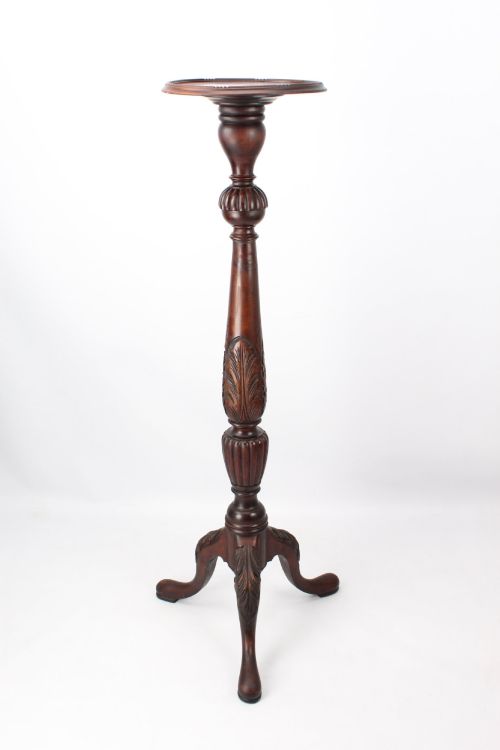 Tall Edwardian Mahogany Plant Stand Jardiniere