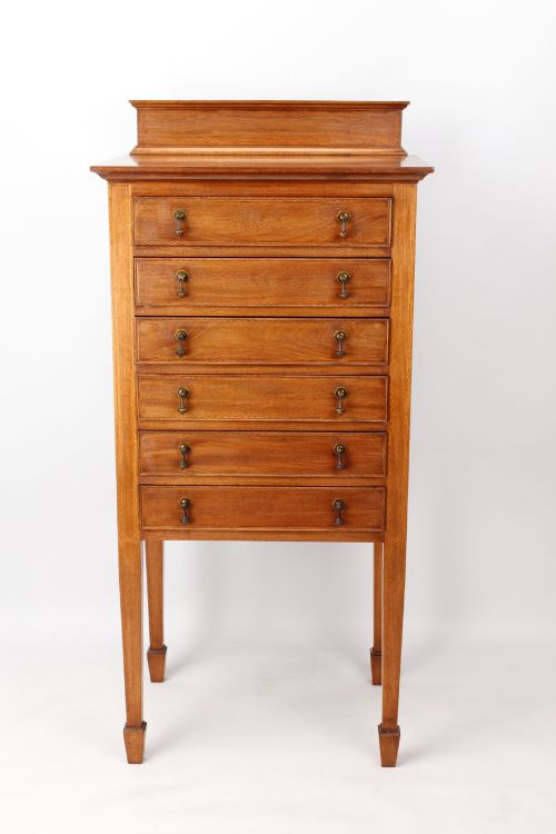 Edwardian Mahogany & Inlaid Music Cabinet