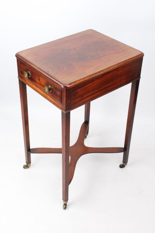 Small Georgian Mahogany Side Table with Drawer