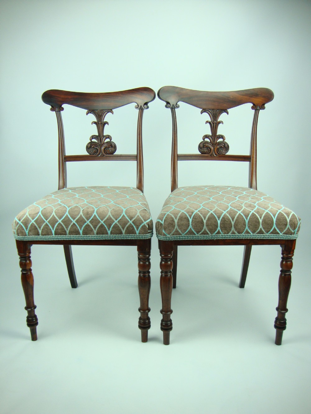 Pair Antique Rosewood 19th Century Chairs