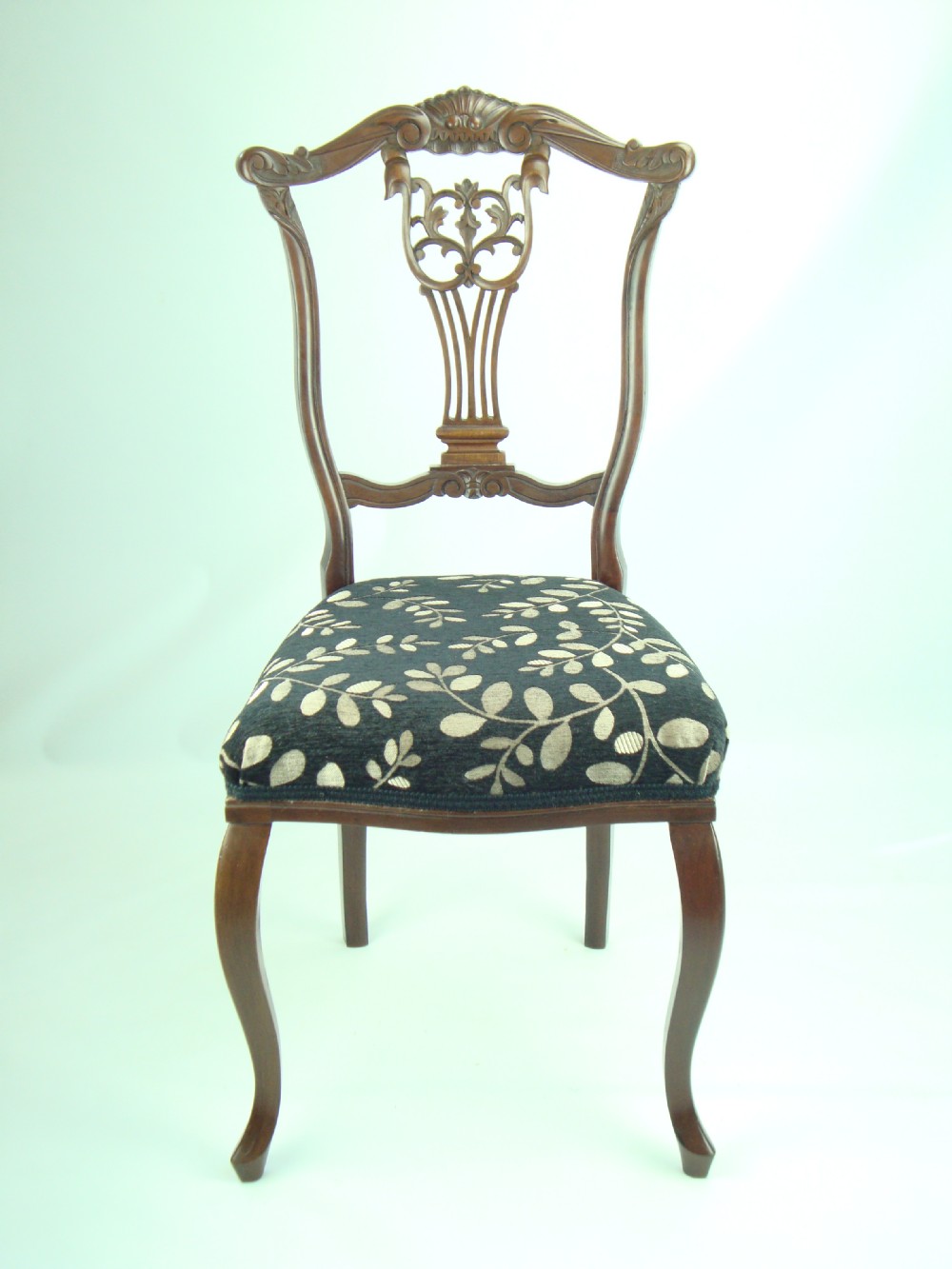 Antique Edwardian Carved Bedroom Chair